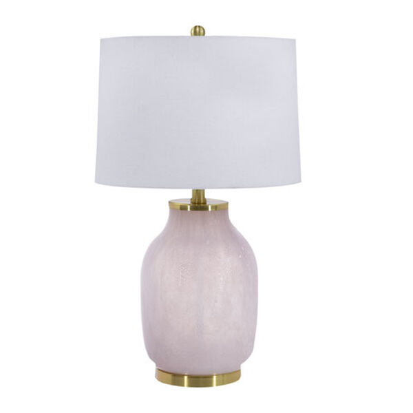 Macy Pink White Glass Table Lamp, image 1
