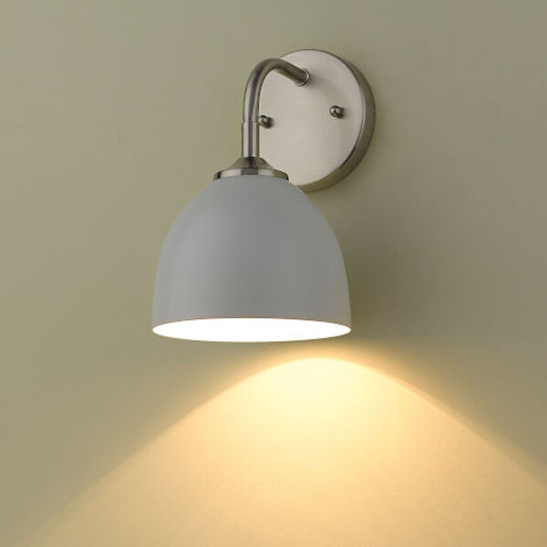 Essex Pewter and Matte White One-Light Wall Sconce, image 4