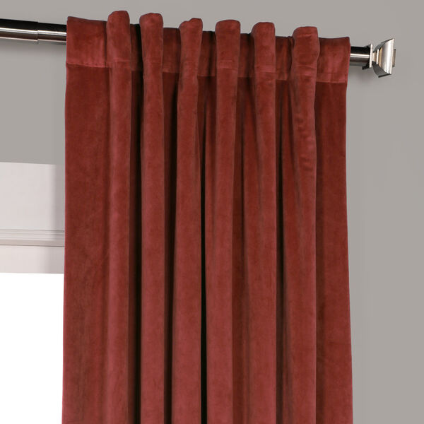 Crimson Rust 96 x 50-Inch Signature Blackout Velvet Curtain Single Panel, image 4