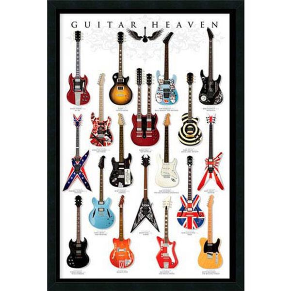 Guitar Heaven: 25.4 x 37.4 Print Framed with Gel Coated Finish, image 1