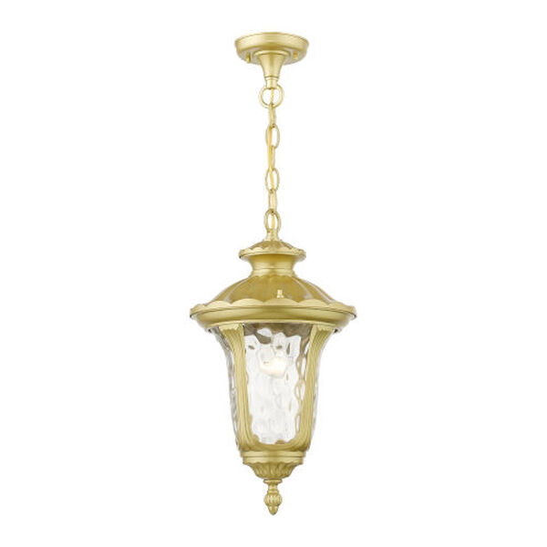 Oxford Soft Gold One-Light Outdoor Pendant Lantern, image 5
