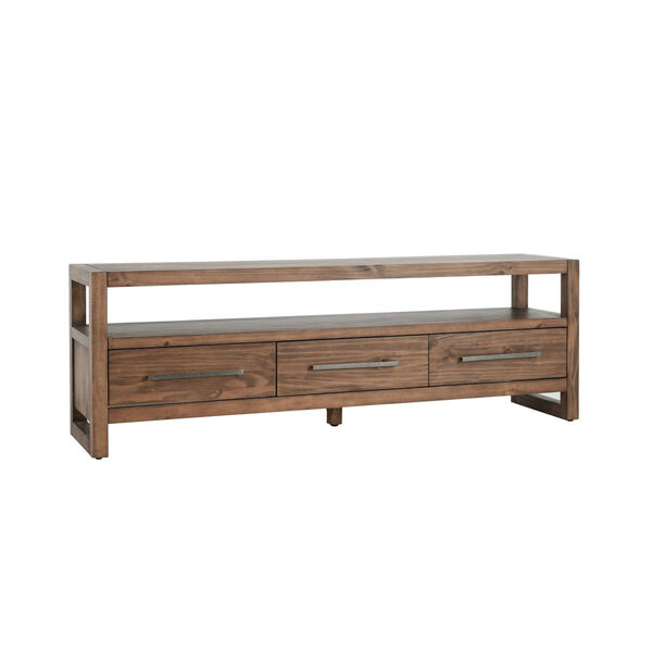 Fenmore Almond Brown Three Drawer TV Stand, image 3