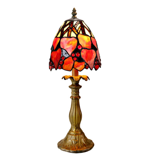 Estelle Antique Bronze One-Light Tiffany Accent Lamp, image 1