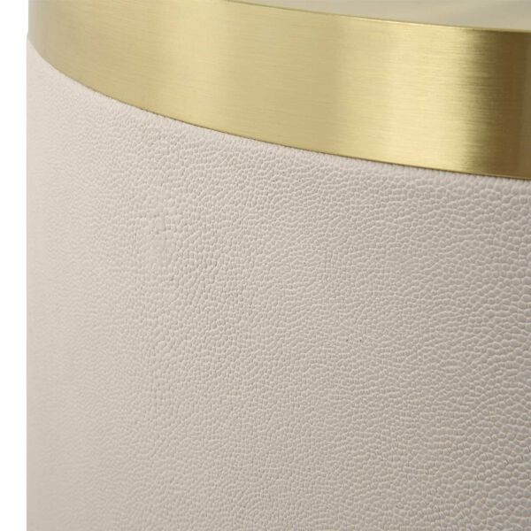 Brushed Brass White Circuit End Table, image 4