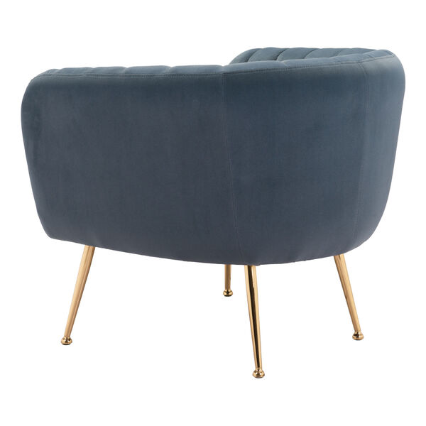 Deco Gray and Gold Accent Chair, image 6