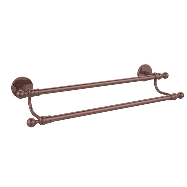 Skyline Collection 24 Inch Double Towel Bar, Antique Copper, image 1
