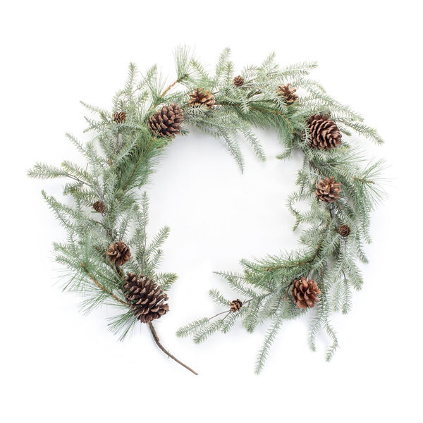 Green 64-Inch Pine Garland, Set of Two, image 1
