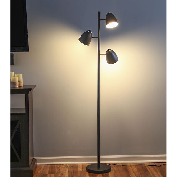 Jacob Black Three-Light LED Floor Lamp, image 4