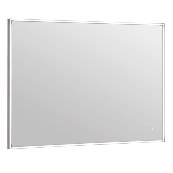 39-Inch x 27.5-Inch LED Mirror with Stainless Steel Frame, image 1