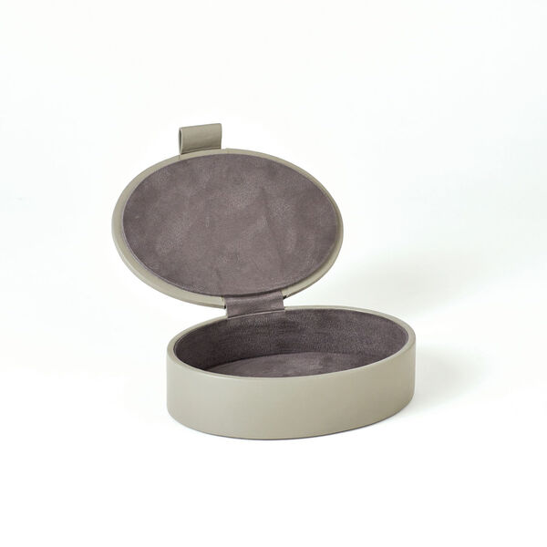 Studio A Home Marble Gray Small Signature Oval Leather Box, image 5
