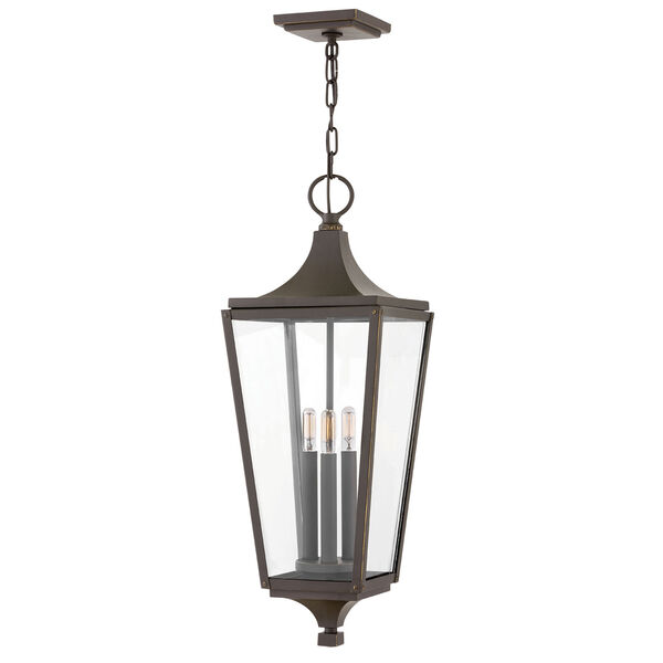 Jaymes Oil Rubbed Bronze Three-Light Outdoor Hanging Light, image 1