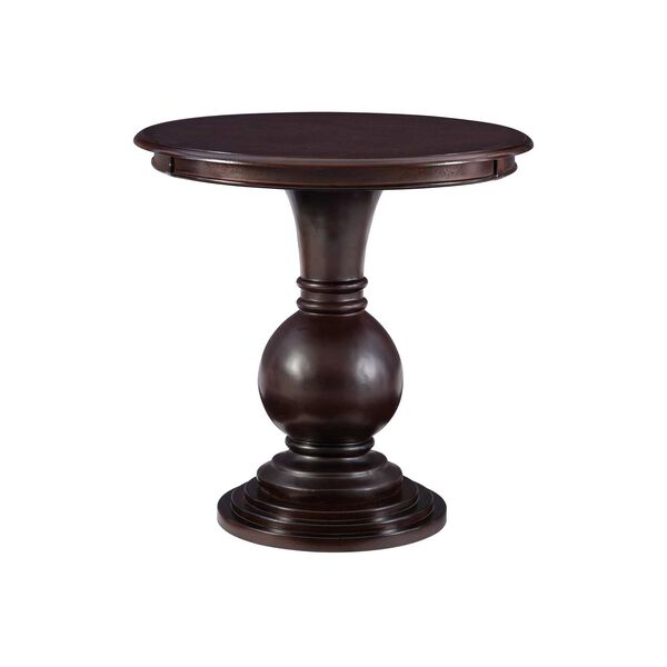 Espresso Round Accent Table, image 2