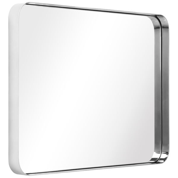 Silver 22 x 30-Inch Stainless Steel Rectangle Wall Mirror - (Open Box), image 4