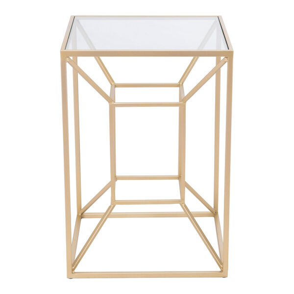 Canyon Clear and Gold Side Table, image 3