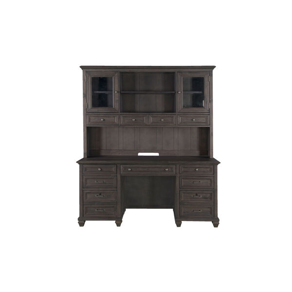 Sutton Place Credenza with Hutch in Weathered Charcoal, image 1
