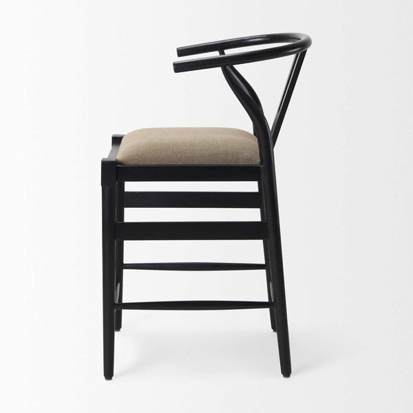 Trixie Gray Upholstered Seat Counter Stool, image 4