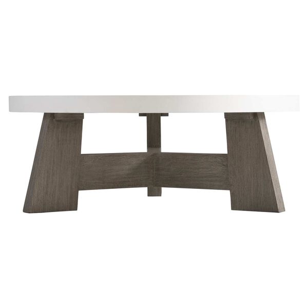 Rochelle White and Dark Brown Outdoor Cocktail Table, image 5