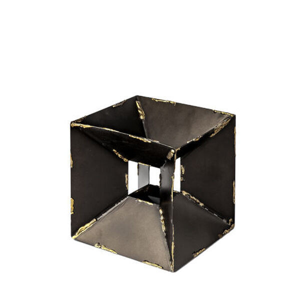 Pedro I Black Small Metal Decorative Cube, image 1