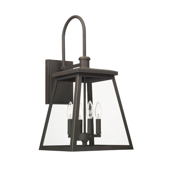 Belmore Oil Rubbed Bronze Four-Light Outdoor Wall Lantern, image 1