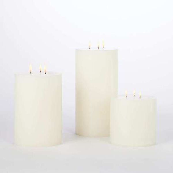 3-Wick Unscented Pillar Candle - 6 x 12, image 5
