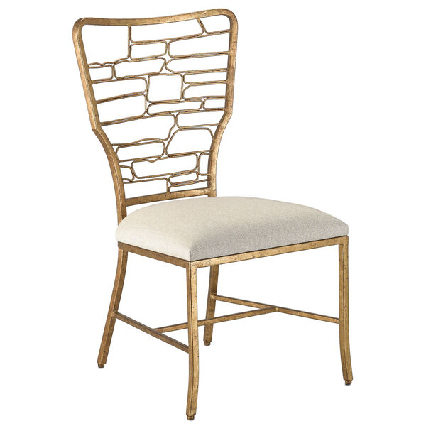 Vinton Sand and Guilt Bronze Side Chair, image 1