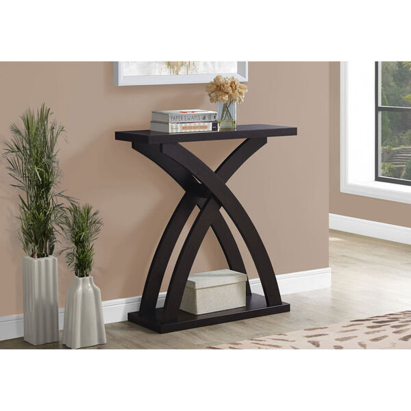 Cappuccino 12-Inch Console Table with Rectangular Top, image 2