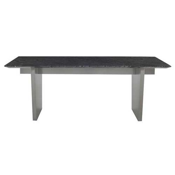 Aiden Black Wood Vein Graphite 78-Inch Dining Table, image 1