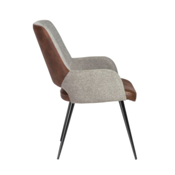 Emerson Light Brown Leatherette Arm Chair, image 3