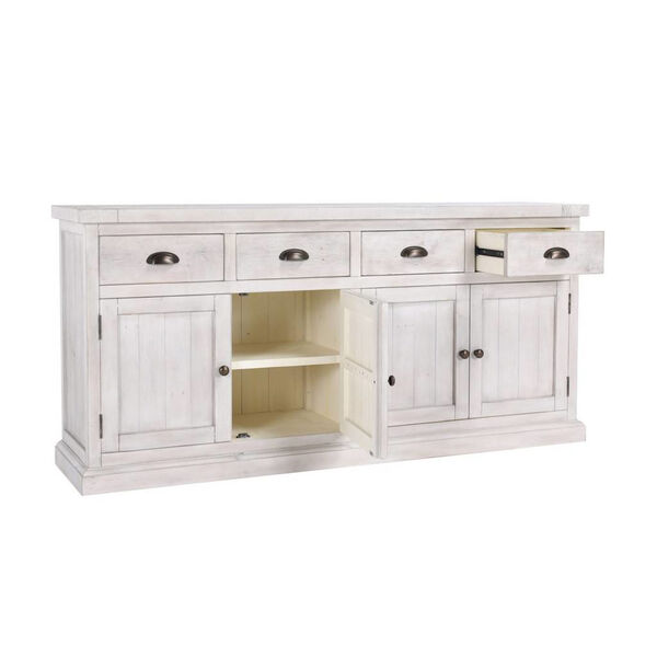Quincy Nordic Ivory Sideboard with Four Doors and Drawers, image 6