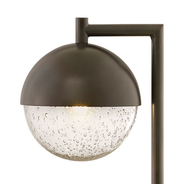Revolve Bronze LED Path Light with Clear Seedy Glass, image 3