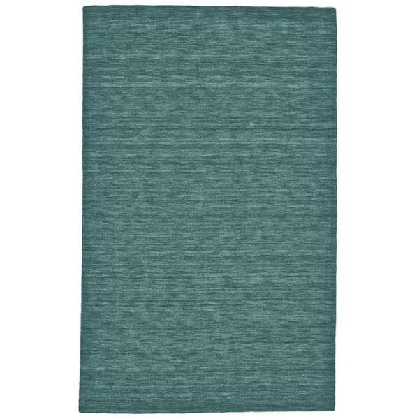 Luna Hand Woven Marled Wool Teal Rectangular: 9 Ft. 6 In. x 13 Ft. 6 In. Area Rug, image 1
