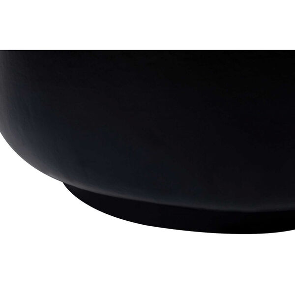Provenance Signature Ceramic Serenity Grazed Side Table in Jet Coal, image 3