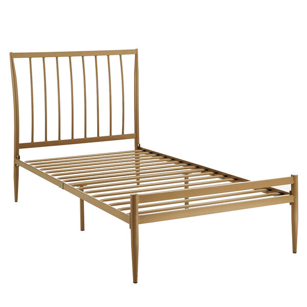Kennedy Gold Twin Metal Spindle Bed, image 4