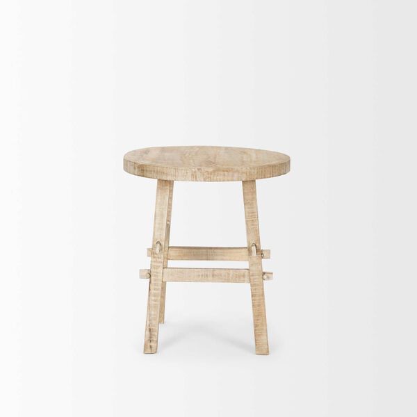 Rosie Blonde White Wash Wood End Table, image 4