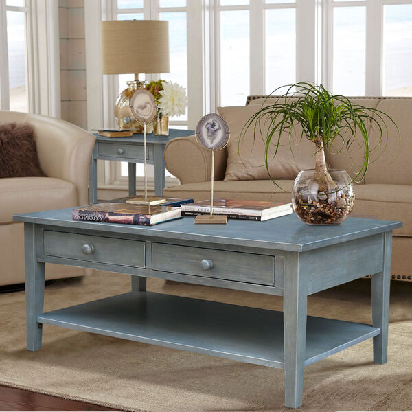 Spencer Antique Washed Heather Gray Coffee Table, image 2