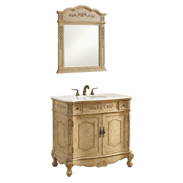 Danville Antique Beige 36-Inch Vanity Sink Set, image 3