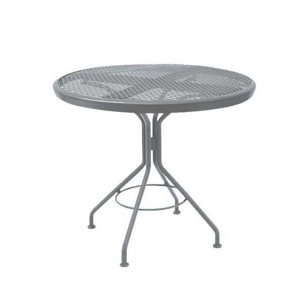 Mesh Top Mercury Iron Cafe 30 In. Round Dining Table, image 1