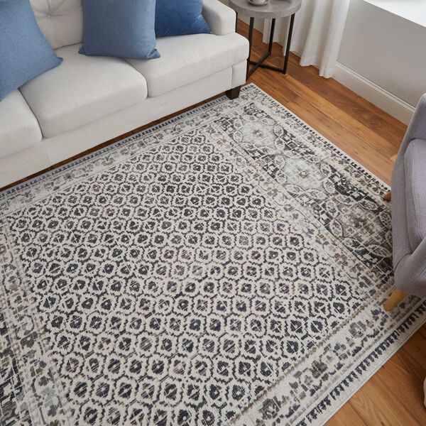 Kano Bohemian Eclectic Distressed Ivory Taupe Gray Area Rug, image 4