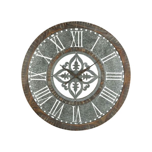 Greystone Silver Wall Clock, image 1