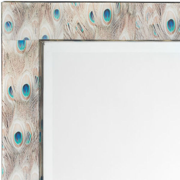 Felix White Peacock Lacquer Rectangle Mirror, image 3
