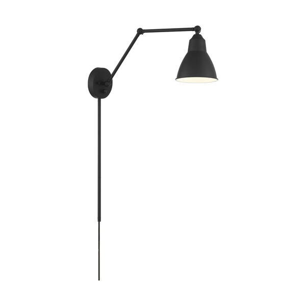 Fulton Black One-Light Adjustable Swing Arm Wall Sconce, image 5
