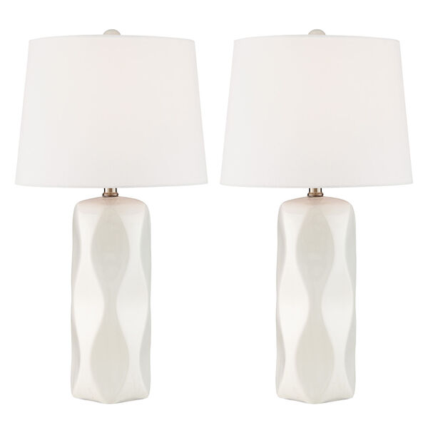 Odelia White Two-Light Table Lamp, Set of Two, image 1