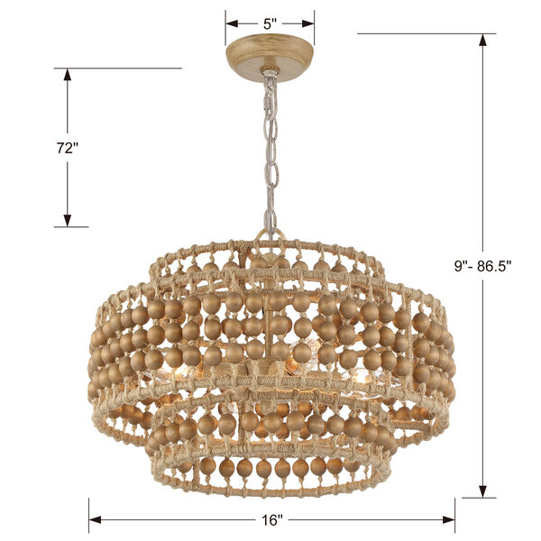Silas Burnished Silver Three-Light Chandelier Convertible to Semi-Flush Mount, image 5