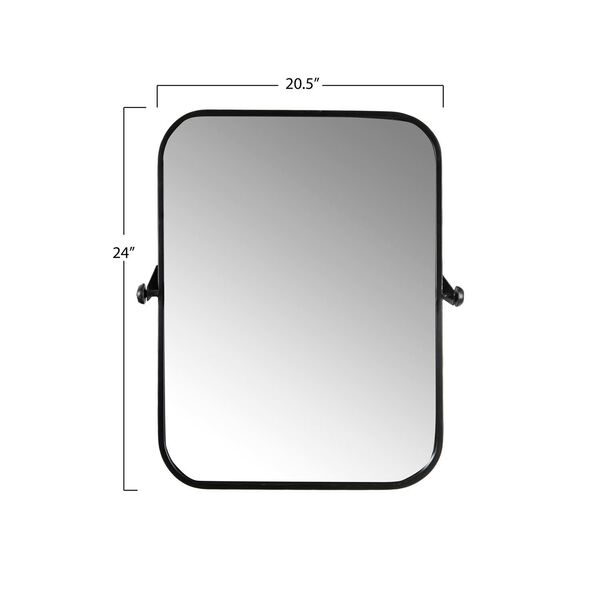 Black 21 x 24-Inch Wall Mirror, image 3