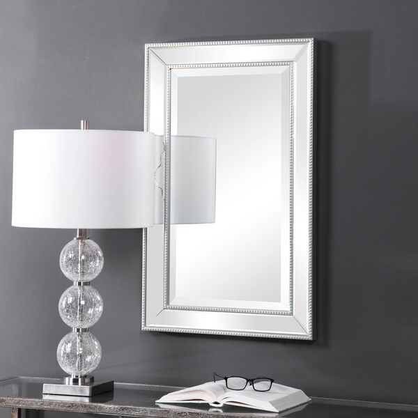 Monroe Silver Framed Rectangular Wall Mirror, image 1