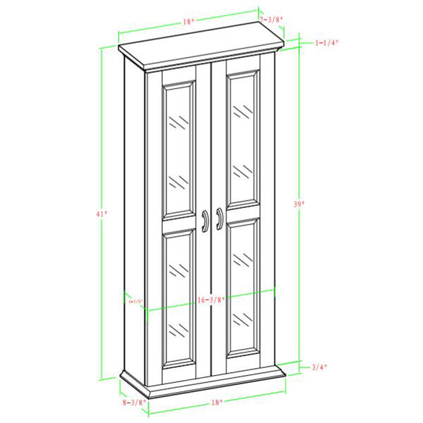 41-inch Wood Media Cabinet - Driftwood, image 3