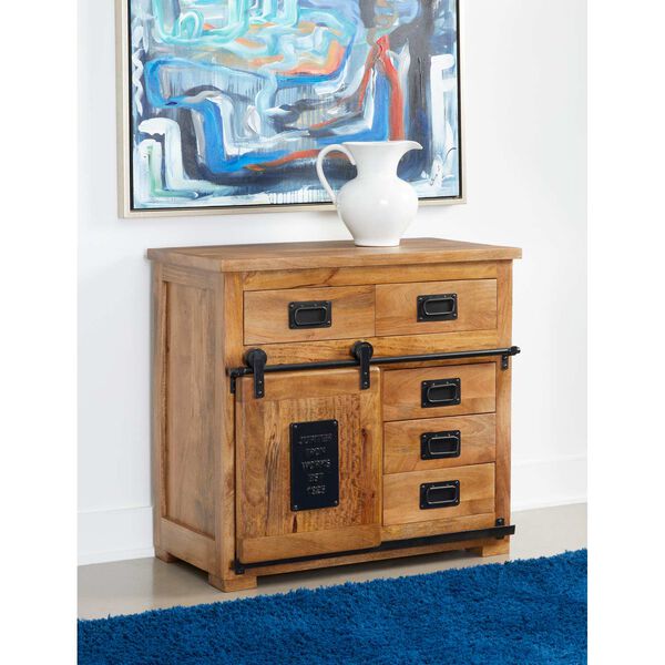 Bayfront Brown and Black Five Drawer Cabinet, image 1
