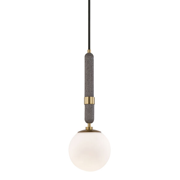 Brielle Aged Brass One-Light Pendant, image 1
