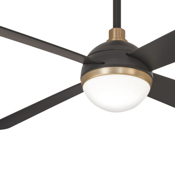 Orb Brushed Carbon with Soft Brass 54-Inch LED Ceiling Fan, image 3