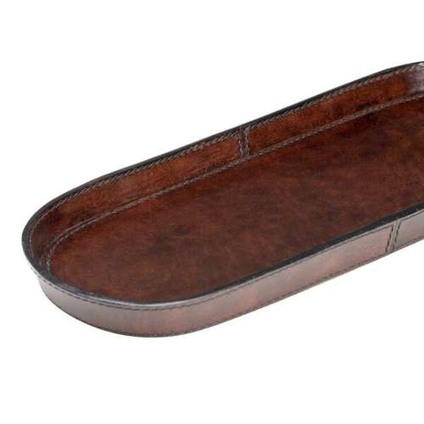 Dark Brown Small Oval Valet Tray, image 4